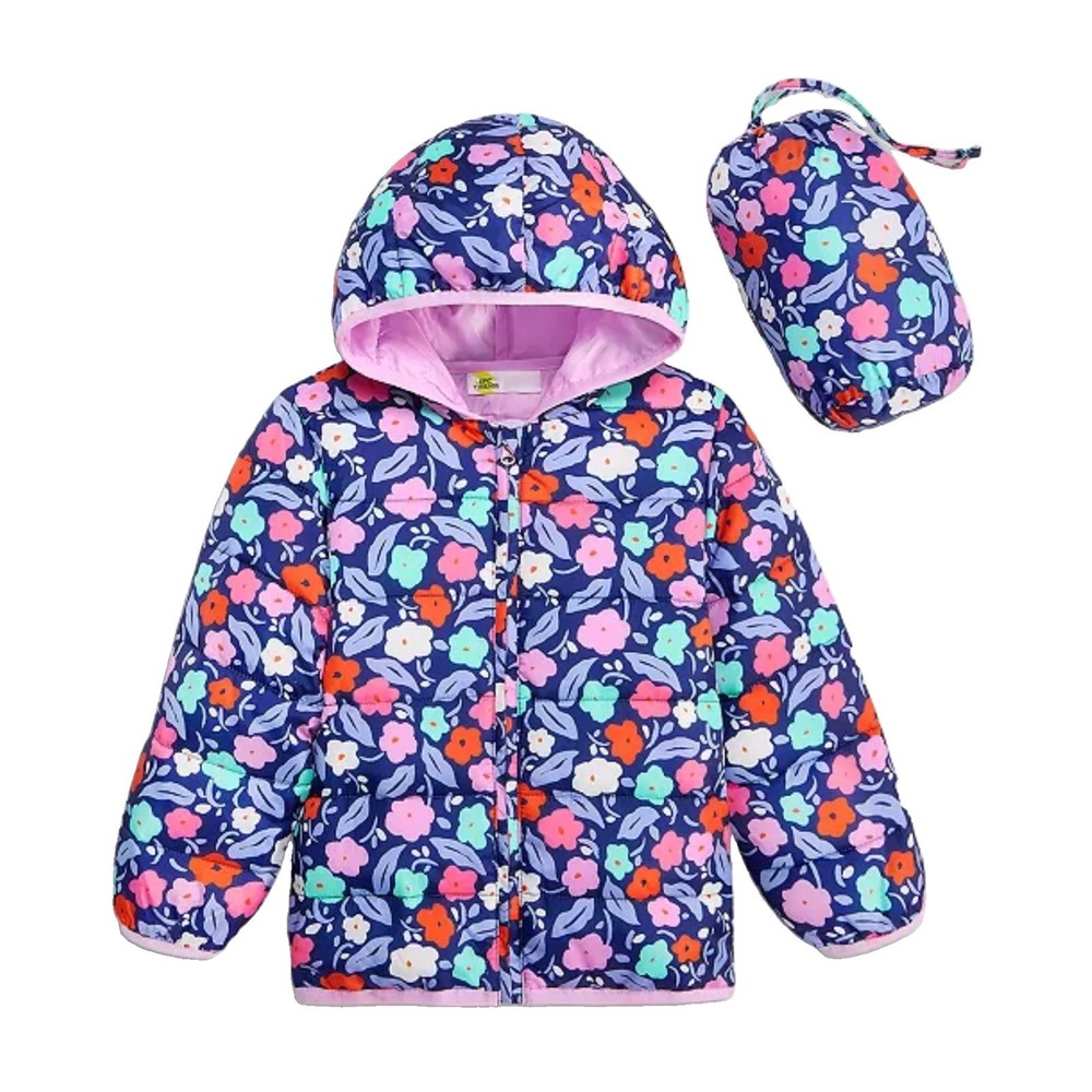 NEW Epic Threads Floral Pattern Packable Jacket 2T